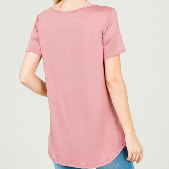 Last 2! Dusty Rose Blouse - Picture 2 of 2